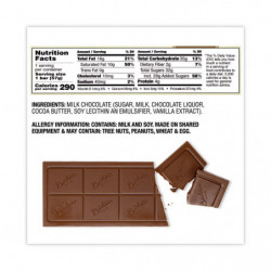 Bartons Million Dollar Chocolate Bars Milk Chocolate 2 Oz 12 Per